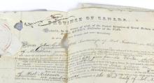 INTERESTING ANTIQUE CANADIAN INDENTURES