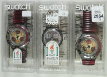 3 NEW SWATCH WRISTWATCHES