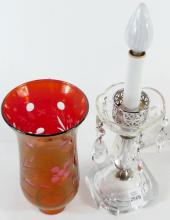 CRYSTAL HURRICANE LAMP