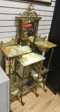 ART NOUVEAU BRASS ETAGERE