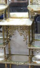 ART NOUVEAU BRASS ETAGERE