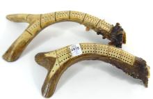 TWO UNIQUE CRIBBAGE BOARDS