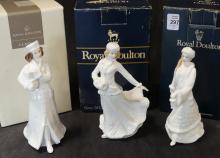 THREE ROYAL DOULTON "SENTIMENTS" FIGURINES