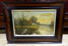 TWO ANTIQUE OIL PAINTINGS