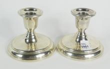 PAIR SILVER CANDLEHOLDERS