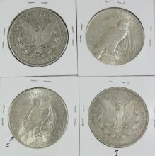 4 U.S. SILVER DOLLARS