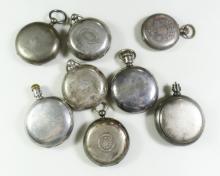 8 ANTIQUE POCKET WATCHES