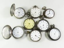 8 ANTIQUE POCKET WATCHES