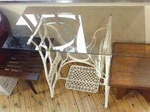 CAST IRON TREADLE SEWING MACHINE TABLE
