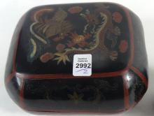 TWO LACQUER STORAGE BOXES