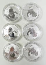 6 CANADIAN SILVER COINS - no tax