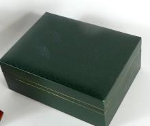 TWO VINTAGE CLOCKS & WATCH BOX