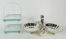 TWO FORMAL SERVING PIECES