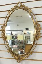 ART NOUVEAU BRASS WALL MIRROR