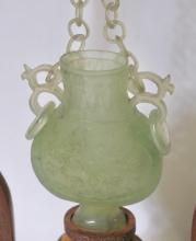 JADE VASE IN STAND