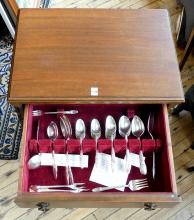 GIBBARD CUTLERY CHEST WITH CUTLERY