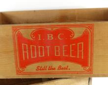 I.B.C. ROOT BEER & WISHING WELL WOOD CRATES