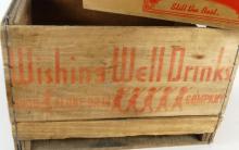I.B.C. ROOT BEER & WISHING WELL WOOD CRATES
