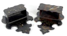 PAIR ANTIQUE LETTER HOLDERS