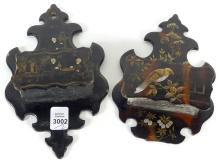 PAIR ANTIQUE LETTER HOLDERS