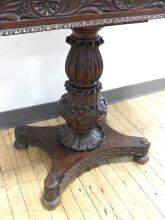 ANGLO INDIAN CARVED PADOUK CARD TABLE