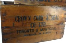 TWO ANTIQUE WOOD CRATES