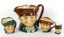 FOUR ROYAL DOULTON CHARACTER JUGS