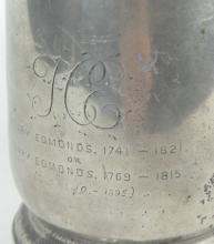 TWO ANTIQUE PEWTER MUGS