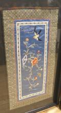 PAIR OF FRAMED CHINESE SILK PANELS