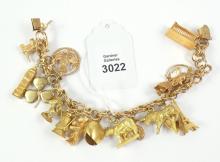 GOLD BRACELET & CHARMS