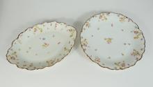 2 LIMOGES PORCELAIN TRAYS