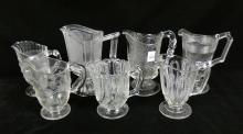 7 PATTERN GLASS CREAMERS