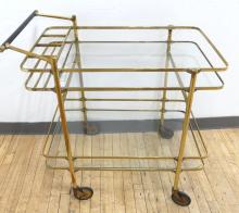 MCM BRASS SERVING CART