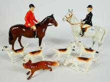 BESWICK 8-PIECE FOX HUNTING SET