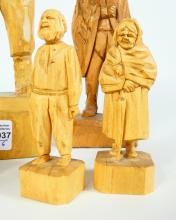 6 QUEBEC SCHOOL WOOD CARVINGS