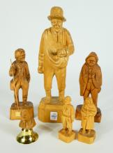 6 QUEBEC SCHOOL WOOD CARVINGS