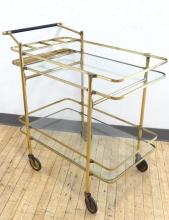 MCM BRASS SERVING CART