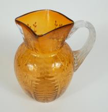 AMBER GLASS PITCHER