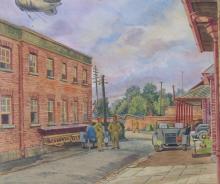 WWII ERA CANADIAN SCHOOL WATERCOLOUR