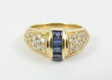DIAMOND & SAPPHIRE RING