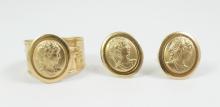GOLD RING & EARRINGS