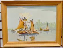 THREE FRAMED PAINT BY NUMBERS