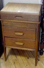 VINTAGE WALNUT SEWING CABINET