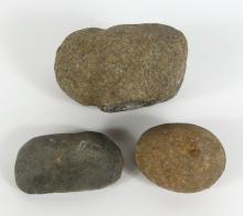 COLLECTION OF HAMMERSTONES AND GROOVED MAUL
