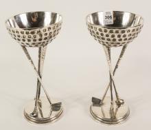 PAIR OF "GOLF" GOBLETS