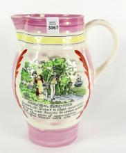 ANTIQUE "SAILOR'S FAREWELL" ENGLISH PITCHER