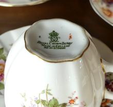 ROYAL CROWN DERBY "DERBY POSIES" CUPS AND SAUCERS