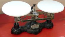 TWO ANTIQUE BALANCE SCALES