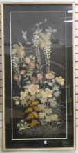 TWO FRAMED ASIAN SILK TAPESTRIES