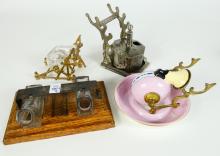 4 UNUSUAL INKWELLS